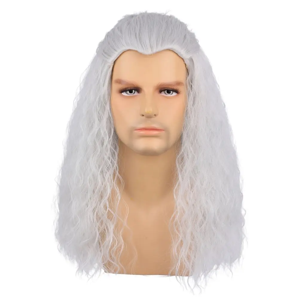 トール シャンパンウィッグ ウェーブのかかった長い髪 男性と女性用 映画のキャラクター ハロウィン マスカレード パーティー 小道具 コスプレ アクセサリー