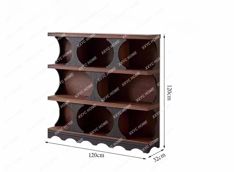 

Y Скандинавская антикварная полка из цельного дерева, бытовой минималистичный входной шкаф