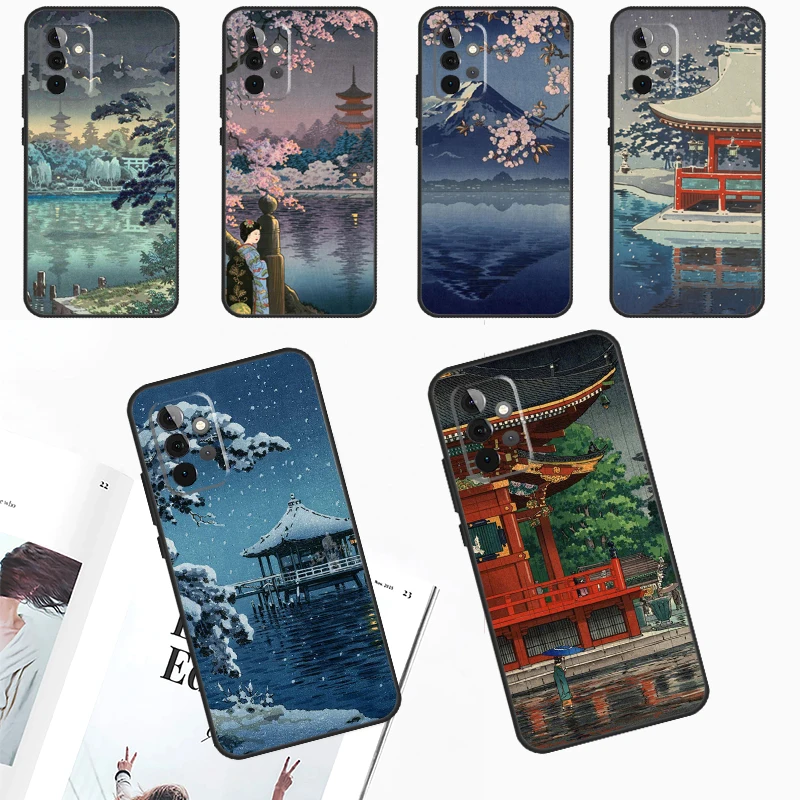 Ukiyo-e Japanese Art Case For Samsung Galaxy A55 A35 A25 A15 A54 A34 A14 A51 A71 A12 A32 A52 A13 A33 A53  Cover