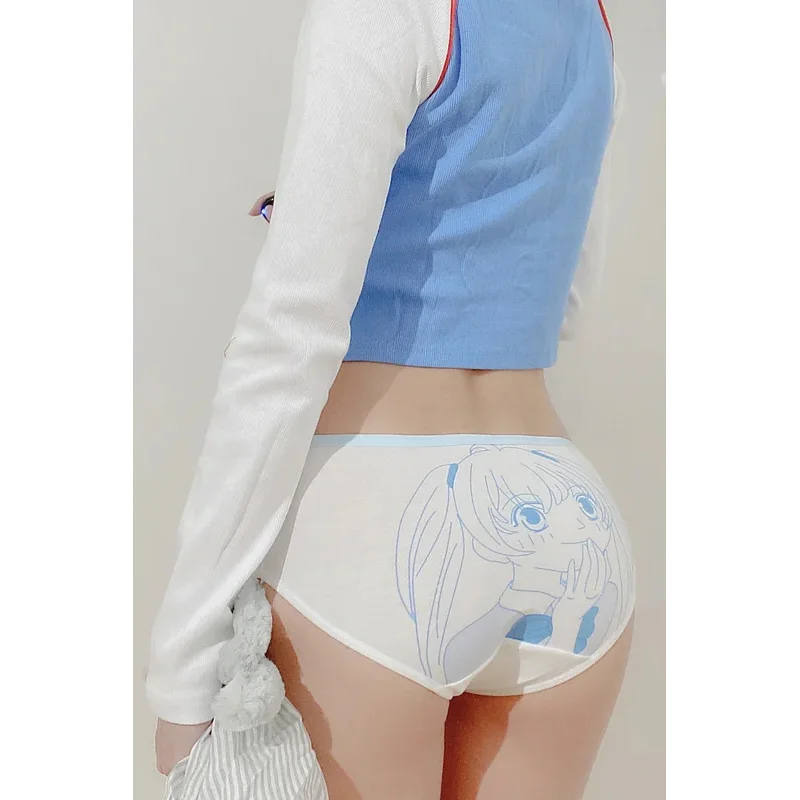

5 PCS / LOT anime loli briefs blue pink cartoon girl underwear DA002