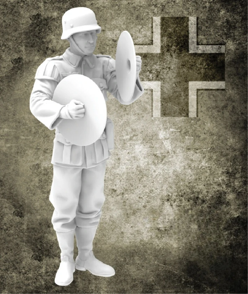 Kit de figurines en résine moulée sous pression, échelle 1/35, cymbales de groupe allemand de la seconde guerre mondiale, non assemblées et non peintes