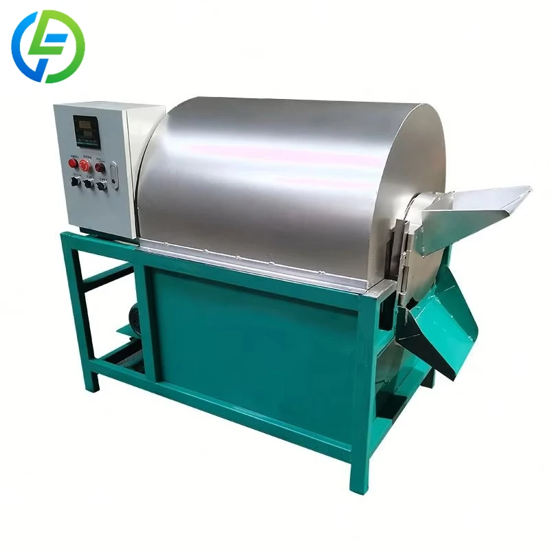 Customized Dust Proof Roaster Machine Nut Roaster Commercial Automatic Roller Peanut Sesame Almond Cashew Soybean Nut Roaster