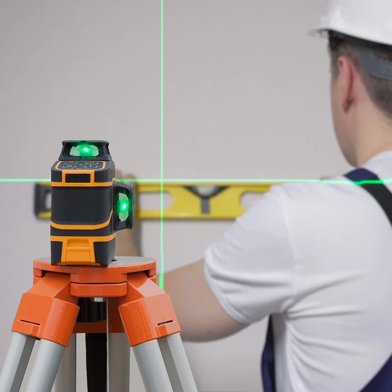 KAIWEETS Laser Level 12 Lines 3D Self-Leveling 360 Rotary Outdoor Indoor Mode with Tripod Stand Accept Custom