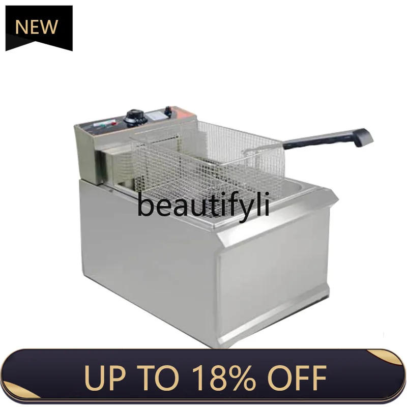 Z189 Single Cylinder Single Screen Desktop Electric Fryer Commercial Electric Fryer Burger Shop Kitchen Fryer