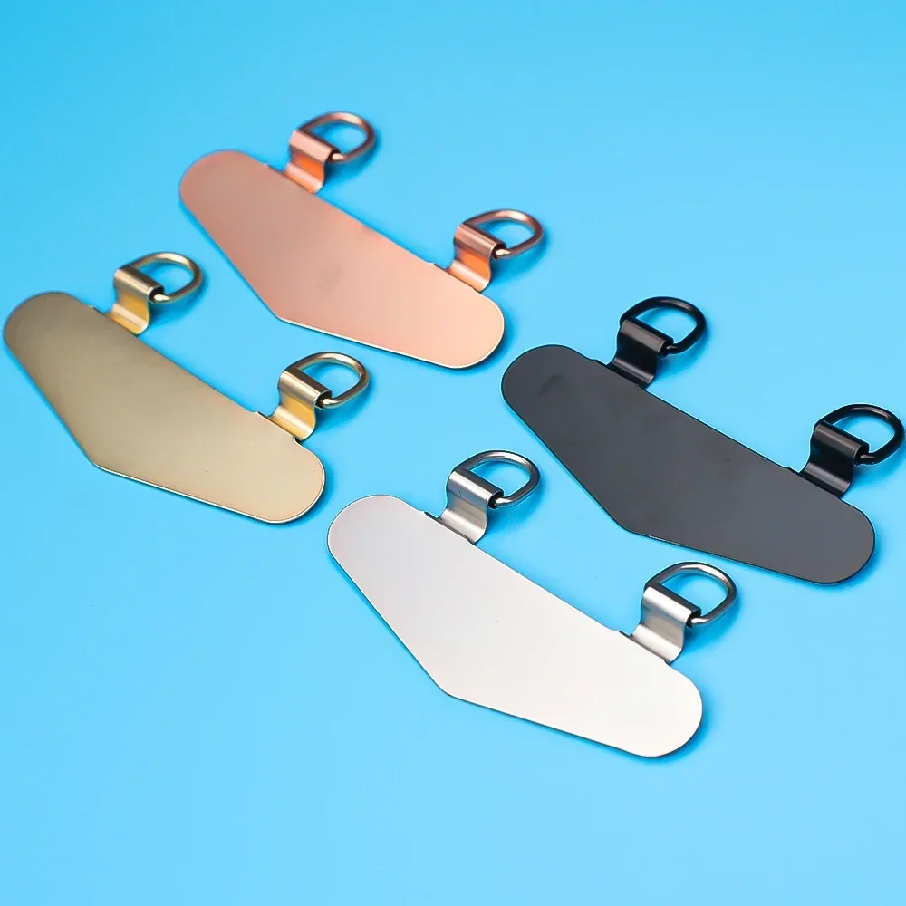 New Ultra-thin Stainless Steel Phone Tether Patch Replacement Phone Straps Gasket Sturdy Cellphone Safety Metal Connect Piece
