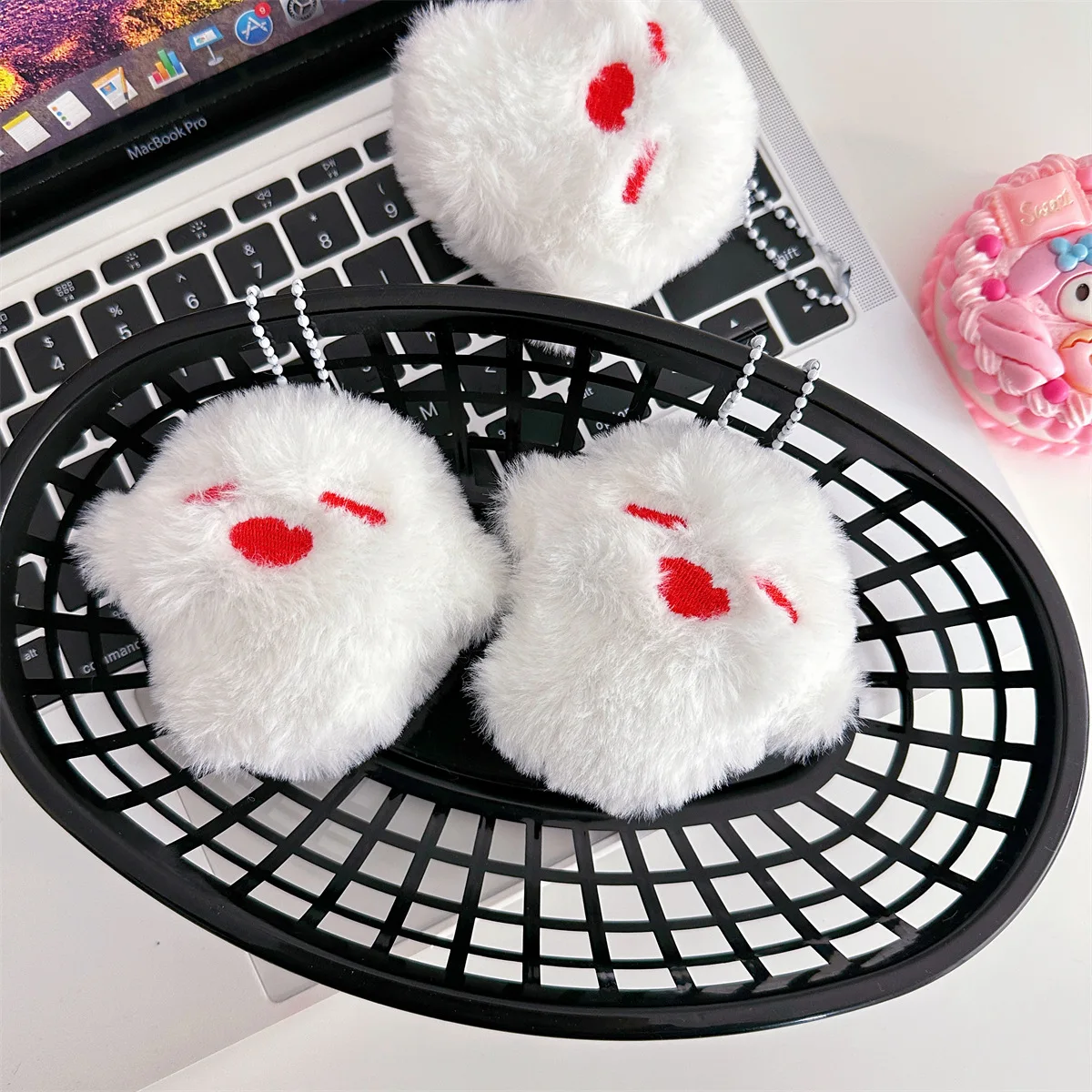 IFYOUOO Hutao تأثيري المفاتيح للجنسين شبح قلادة أفخم دمية حلقات المفاتيح اكسسوارات سلسلة مفاتيح حقيبة للحمل السحر #3