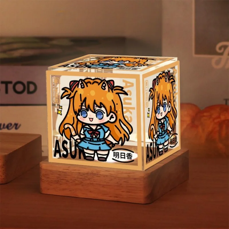 Asuka Langley Soryu Ayanami Rei DIY Night Light Anime Peripheral Cute Cartoon Desktop Ornaments Kawaii Birthday Gifts for Friend