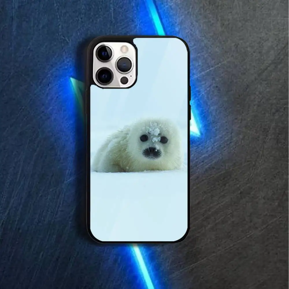 Casing HP Seal A-Animal C-Cute Untuk iPhone 17,16,15,14,13,12,11,Pro,Max,Plus,Mini,Magsafe, Casing Pengisian Daya Nirkabel Magnetik