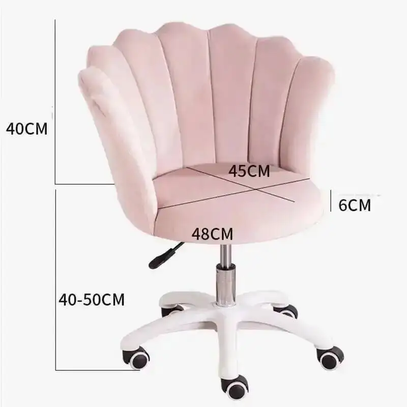 for Backrest Simple Modern Company Rotatable Soft Velvet Chair with Wheels Office Creative Chair Office Chairs for E-sports Room view 6