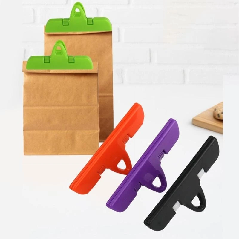 

652F Pack of 10 Storage Bag Clip Preserve Snacks with Sturdy ABS Materials Accessory for Home and Dorm Daily Use