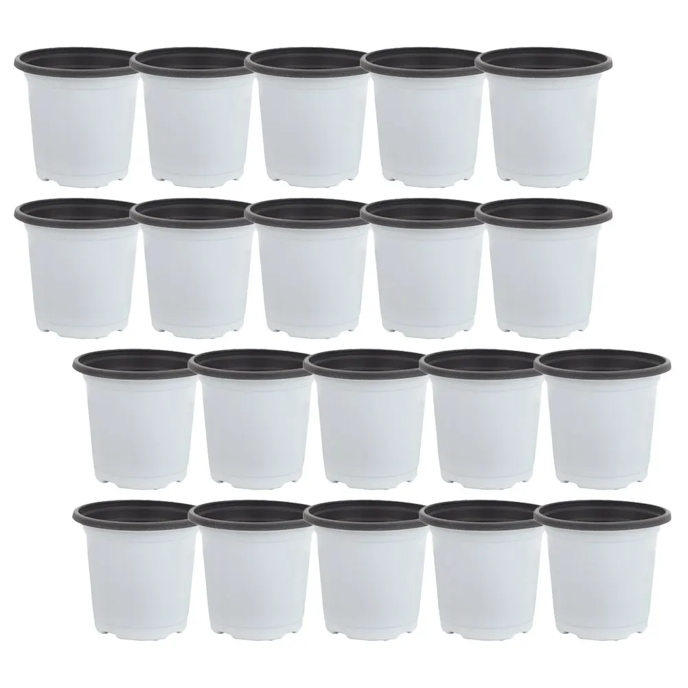 

20pcs Bicolor Flower Pot Small Double Color Planters PP Durable Compact Gardening Supplies Planter