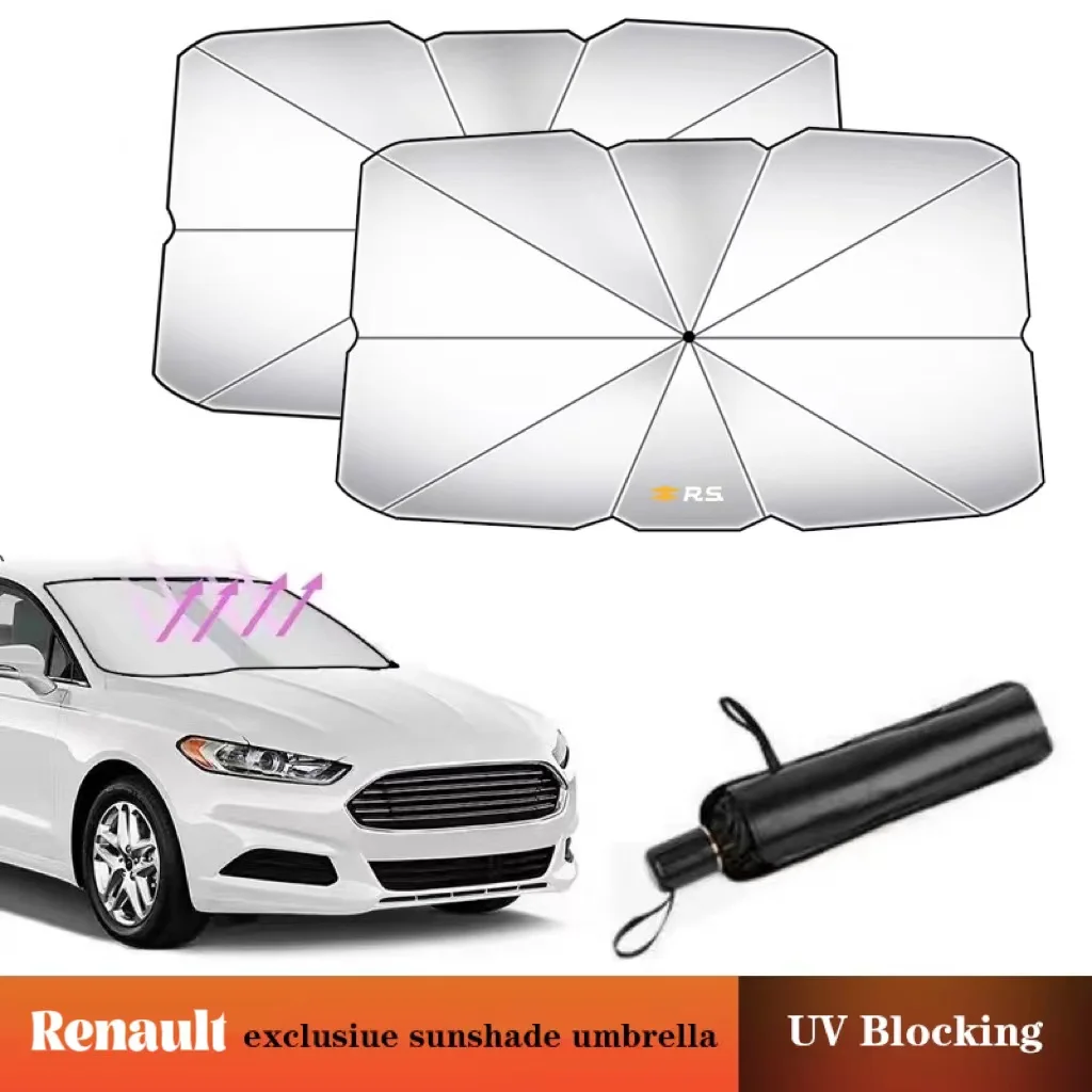 

Car Sunshade Umbrella Windshield Folding Front Parasol Umbrella Type Sun Shade For Renault Megane Clio Kadjar Captur Sandero Dus