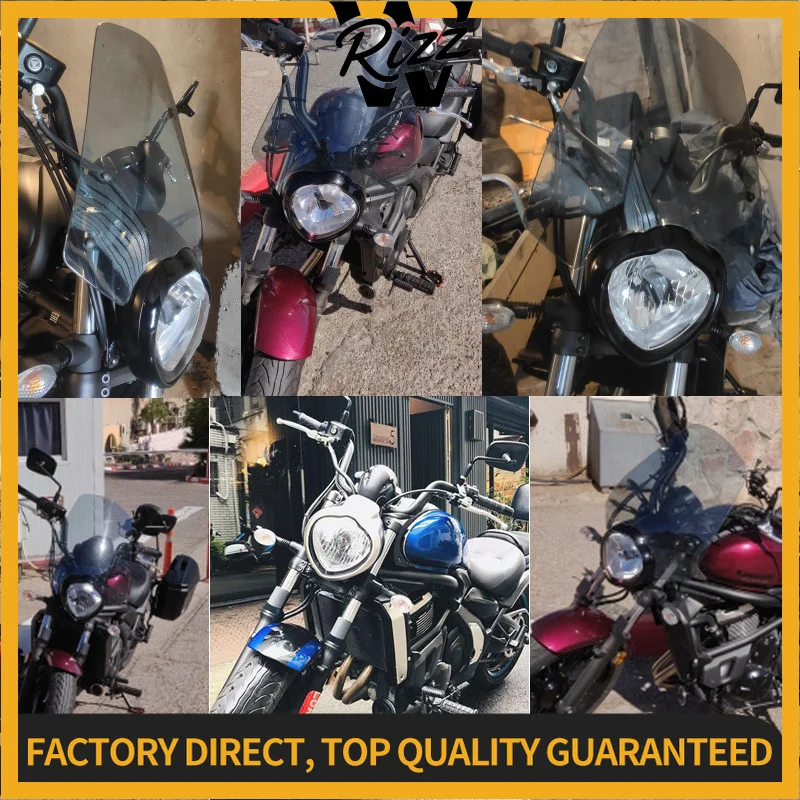 Windshield Fit For Kawasaki Vulcan S650 VN650 EN650 2015-2020 2021 2022 2023 Motorcycle Accessories Windscreen Shield Bracket