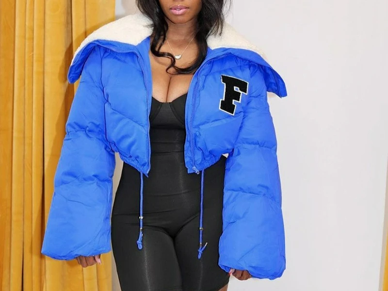 

2025 Autumn Winter New Fleece Jacket Fleece Warm Patchwork Fur Collar Jacket Coat Cotton Clothing