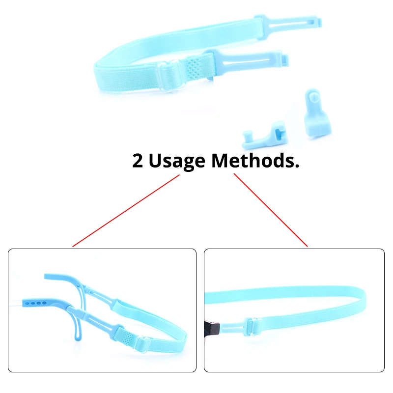 VANLOOK Kid's Glasses Temple Arm Silicone Gel With Chain Sport Children Spectacle Leg Repair Snaps Screwless Design Hinge