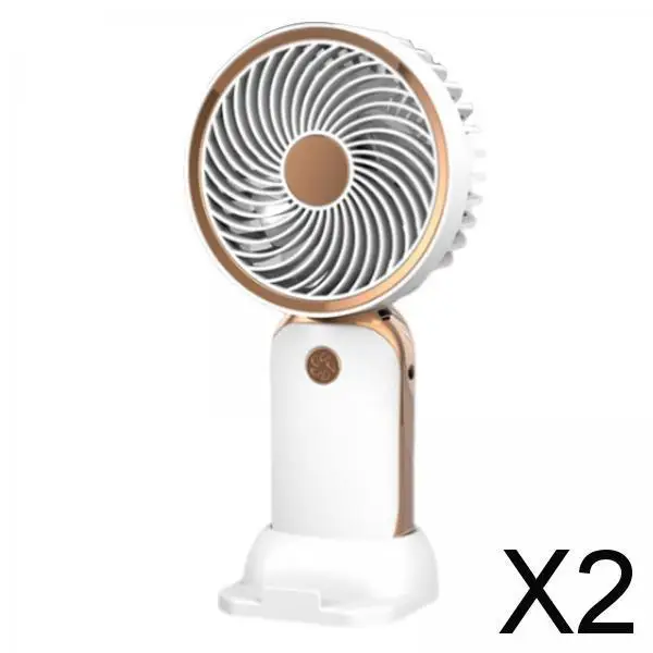 2xMini Handheld Fan USB Fan for Hiking Table Fan for Hiking Home Office