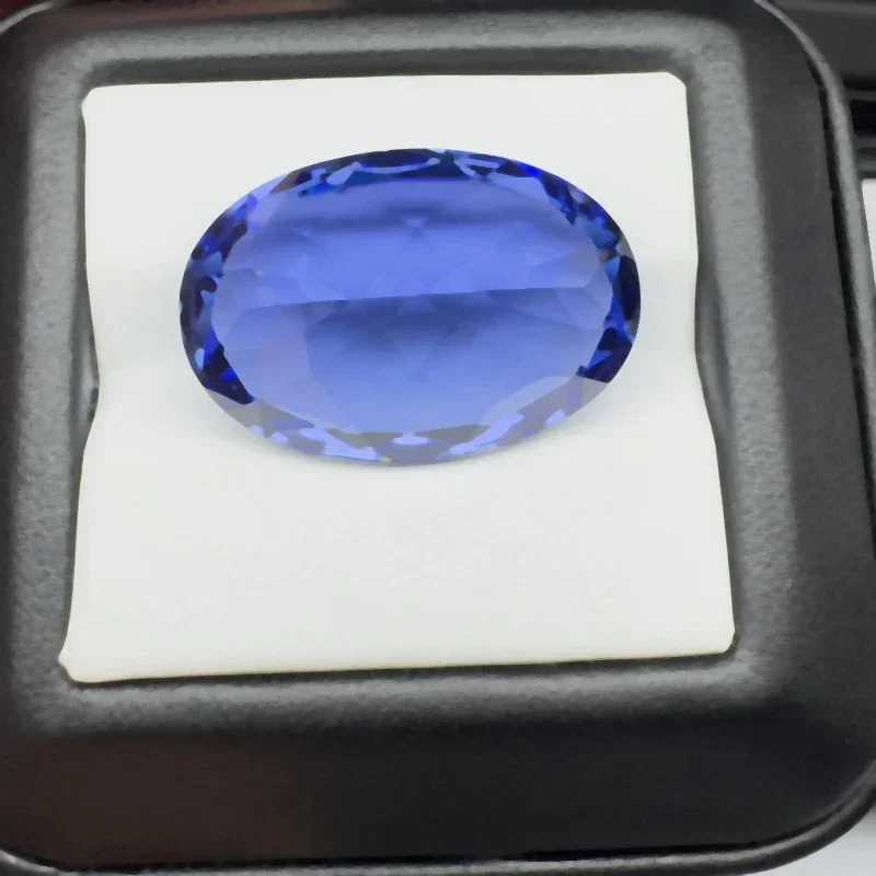 Lab Grown Sapphire Royal Blue Oval Cut 18x25mm 40.6ct VVS1 Gemstone for Diy Jewelry Making with AGL Certificate