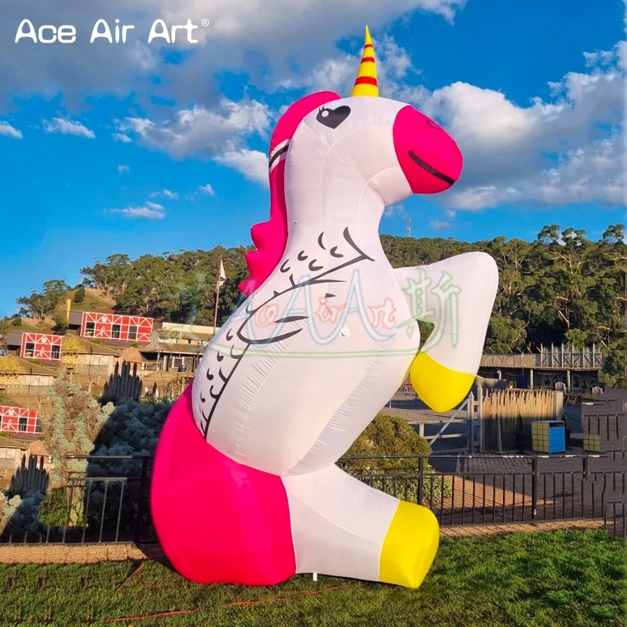 

2022 Attractive 3/4/5m Outdoor Inflatable Mascot Unicorn Model Giant Animal For Advertising Made In China