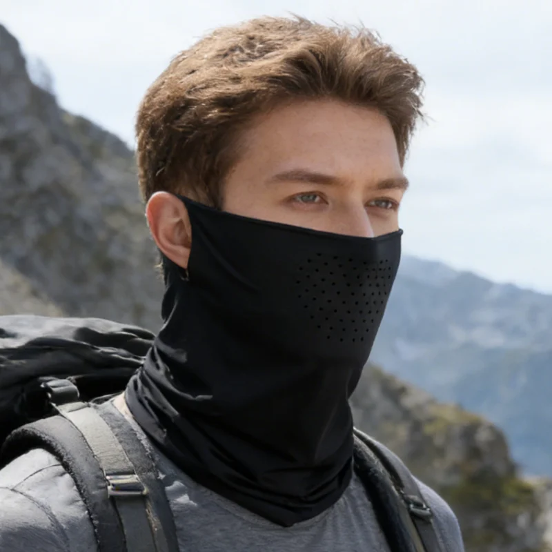Breathable Scarf Half Face Mask Summer Quick-drying Neck Gaiter Cover Hanging Ear Sun Protection Bandana Neckerchief Headwear