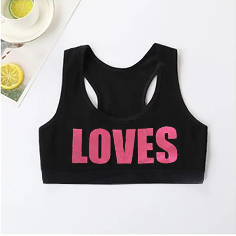 Girls Brassiere Underwear Cotton Kids Bra Rainbow Design Adolescente Girls Training Bras Breathable Teenage Girl Tops Crop 7-16Y