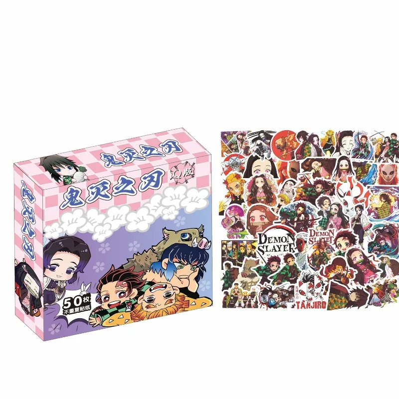 

Demon Slayer Q Version Cartoon Stickers Kyojuro Rengoku Tanjiro Kamado Nezuko Waterproof Decals for Laptop Water Bottle Phone