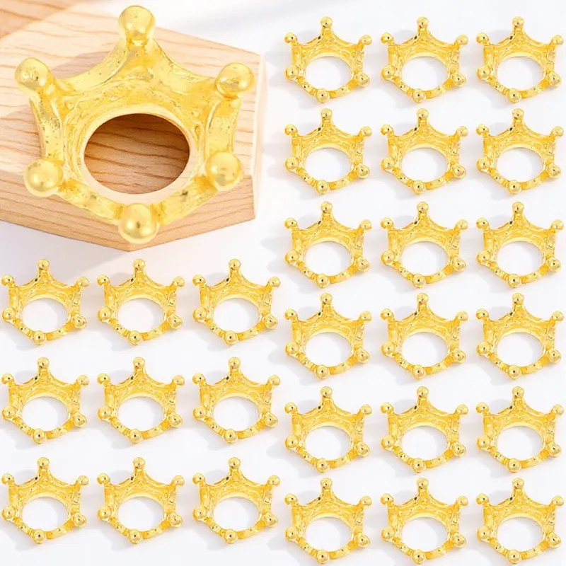 

60Pcs Metal Crowns-Shape Charms Alloy Lightweight DIY Jewelry Making Pendant Keychain Necklace Beads Crowns-Design Charm