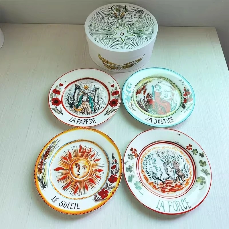 

Creative ceramic steak plate set combination household hand-painted western food plate star series plate
