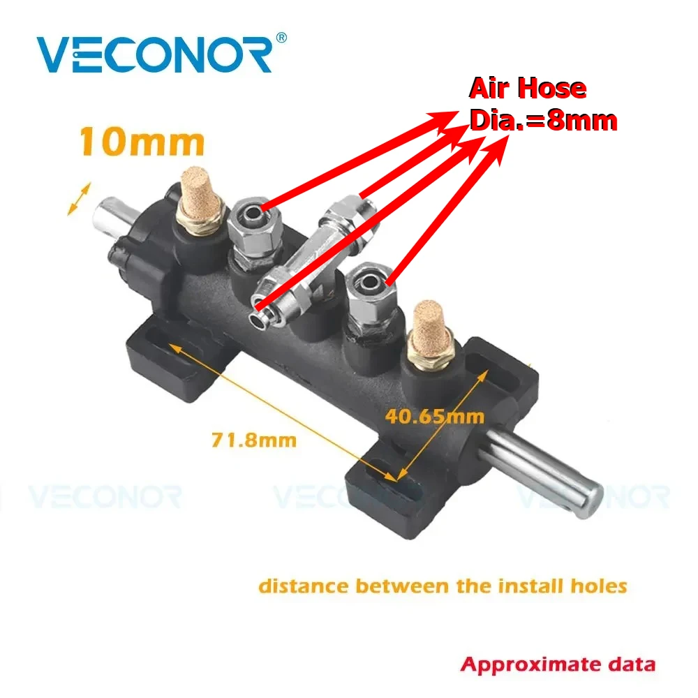 Air Control Five Way Foot Pedal Valve for Tire Changer Machine Cylinder Controlling Valve Switch Tyre Changer Spare Parts 8mm