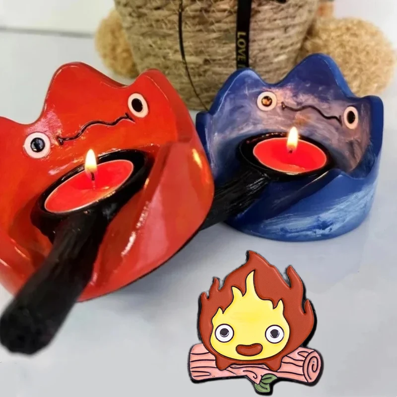 Kreativer Casifa Kerzenhalter Cartoon Niedlicher Streichholzhalter Anime Das Wandelnde Schloss Casifa Kerzenständer Basis-Lampen-Dekoration Geschenk