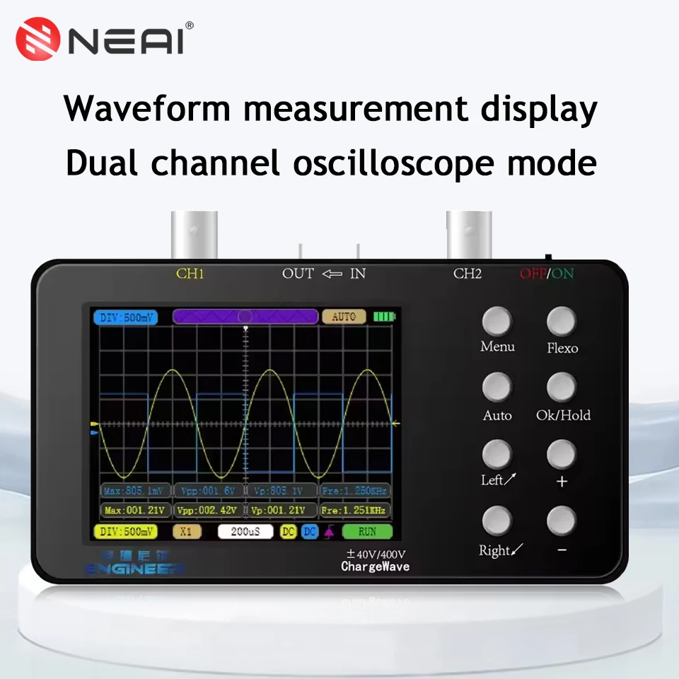 

Двухканальный цифровой автоматический осциллограф ШИМ 50 м 10 МГц частота дискретизации 6А измерение формы сигналов тока 2,5 квыб/с аналоговая полоса пропускания