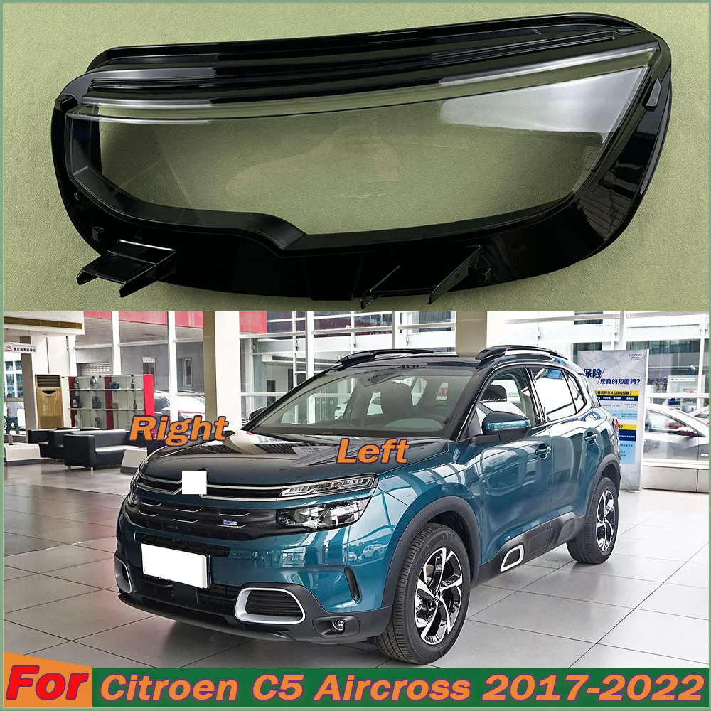 

Compatible For Citroen C5 Aircross 2017-2022 Halogen Front Headlight Cover Shade Lampshade Lens Headlamp Shell Plexiglass