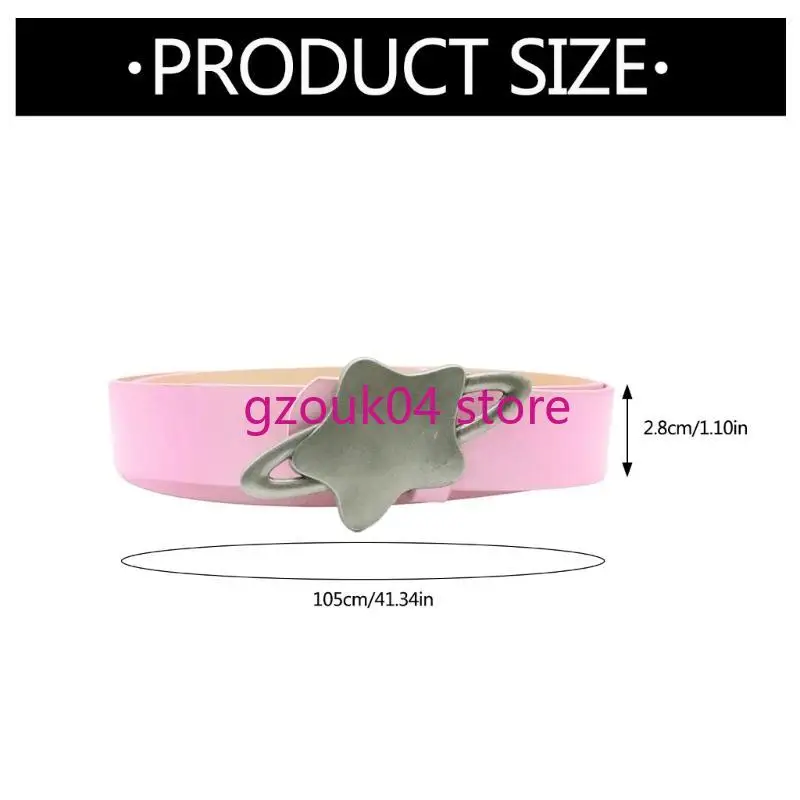 68TD PU LEATHER BELT FASHION METAL WOMEN