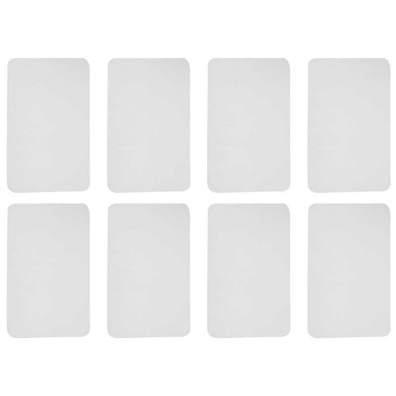 Set Of 8 Transparent Place Mats Washable White Dining Table Place Mat Plastic Non-Slip Anti-Fouling Heat Resistant