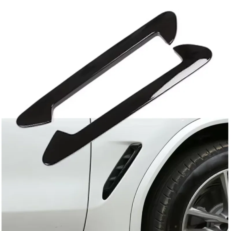 

1Pair Front Side Fender Air Outlet Cover Trim For BMW X3 G01 X4 G02 2018-2022 Car Styling Vent Fender Chrome Silver