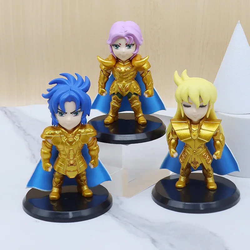 Figuras de acción de Saint Seiya, Aries, Taurus, géminis, cáncer, Leo, Virgo, Libra, escorpio, sagitario, capricornio, 11cm, 6 unidades por juego