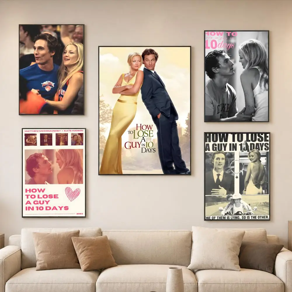 How To L-Lose A G-Guy In 10 Days Film Poster Wall Art Print Art Suitable For Living Room Bedroom Bar Parlor Home Decor Gift
