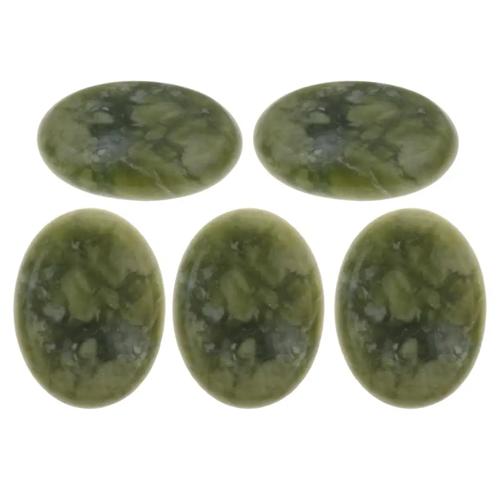 5 Pack  Jade  Stones, Massage  for Body Relaxing and  3 x 4cm