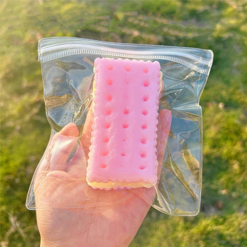 Galleta gruesa Taba, galleta rosa blanda, Mochi, juguete para apretar, liberación antiestrés, juguetes relajantes de mano, regalo