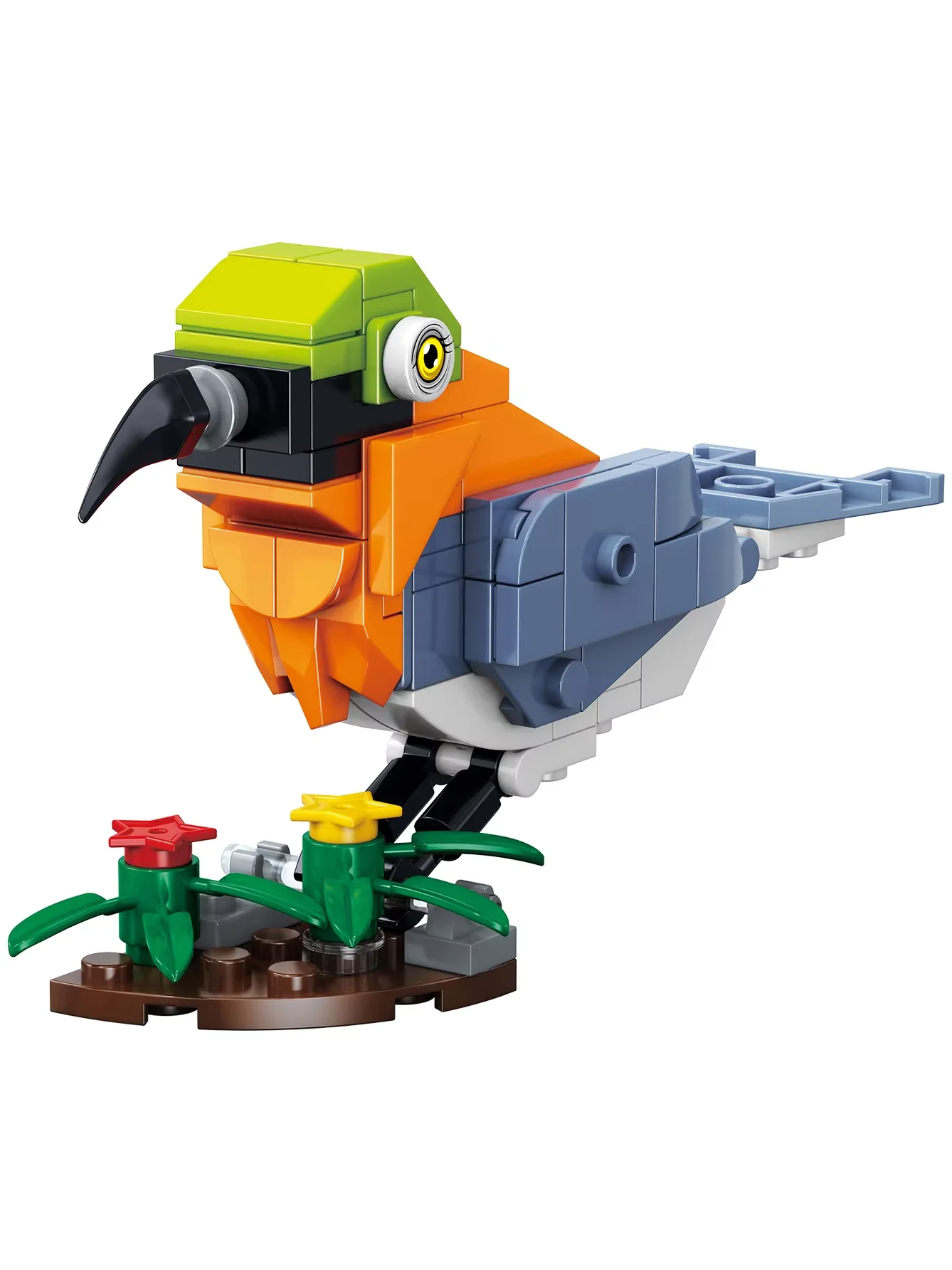 83-Piece MOC Leaf Bulbul Bird Model Kit - Educational Building Blocks Toy for Boys, Creative Assembly Playset, Unique Holiday Gi