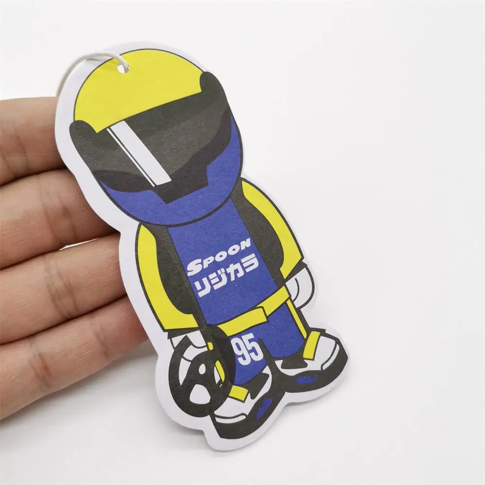 Hot Sale Car Perfume Hanging Air Freshener Pendant Solid Paper For JDM Racing Robot ASIMO Spoon Sports Auto Interior Accessories