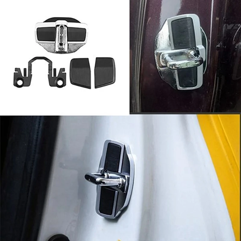 Car TRD Door Lock Buckle Stabilizer Protector Latches Stopper For Toyota Camry RAV4 Sienna Crown Yaris Highlander-A92D