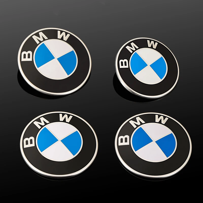 1pcs 82mm 74mm Car Emblem Badge Hood Front Rear Trunk Logo For Bmw E46 E39 E38 E90 E60 Z3 Z4 X3 X5 X6 Auto Accessories