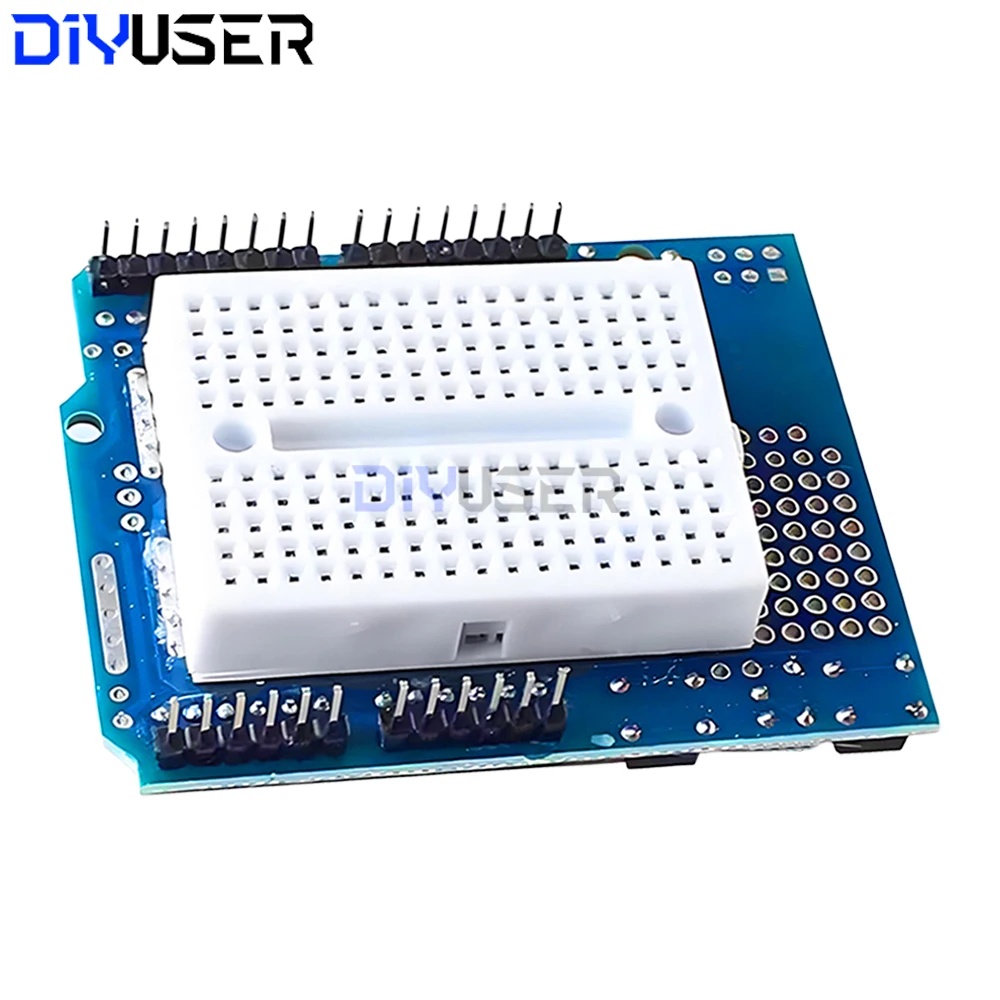 مجموعة لوحة توسيع Arduino UNO Proto Shield مع لوحة تجارب صغيرة SYB-170 لمكونات النموذج الأولي للإلكترونيات DIY