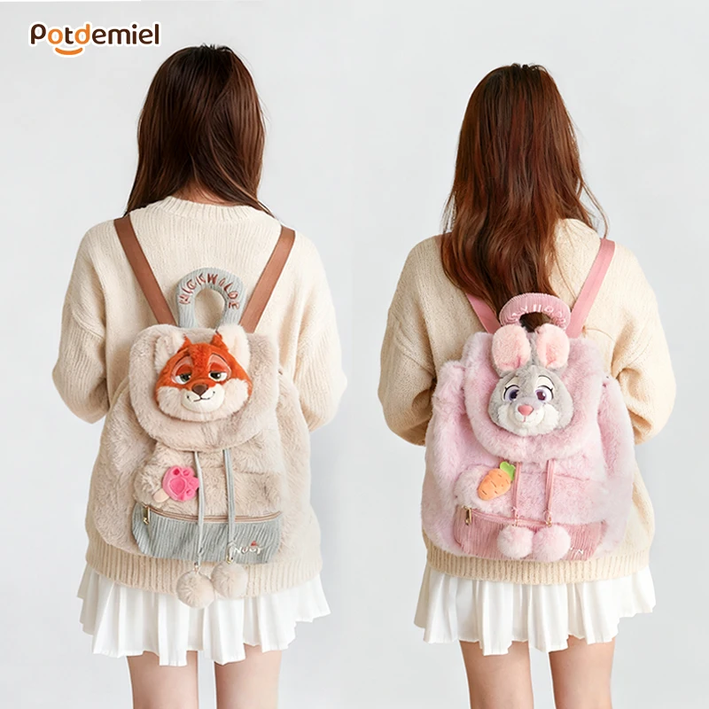 Nieuwe Disney Zootopia Judy Nick Leuke Schooltas Schoudertas Handtas Cartoon Leuke Pluche Rugzak Student Geschenken