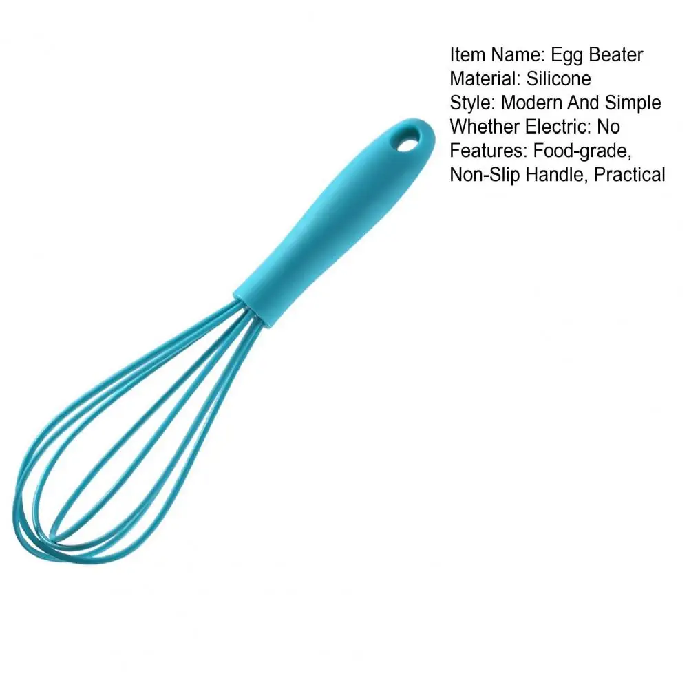 17 سنتيمتر خافق البيض دليل خفقت يده سيليكون المغلفة سلك بالون خفق غير عصا لمزج الطبخ اثارة أداة المطبخ