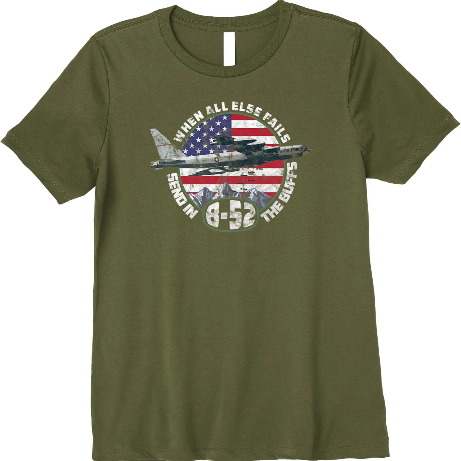 Send in the Buffs | B-52 Stratofortress Strategic Bomber T Shirt. 100% Cotton Short Sleeve O-Neck Casual T-shirt New Size S-3XL