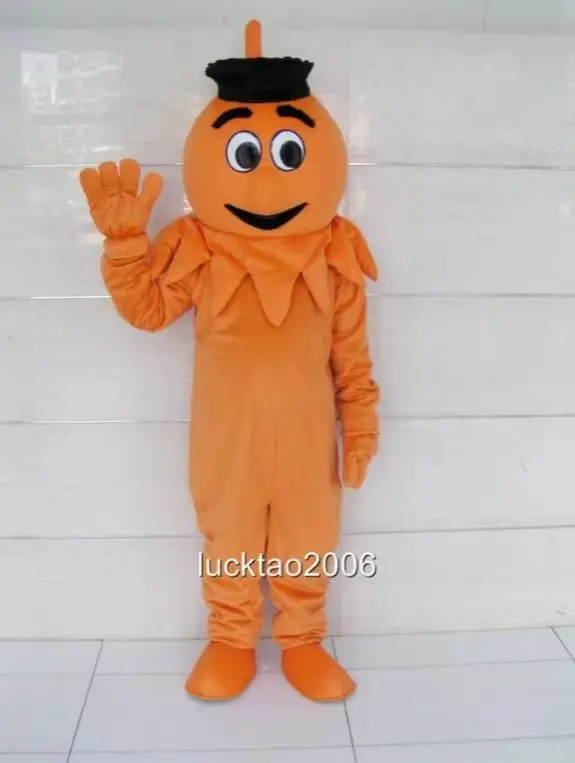 

Новинка 2025 года, лучшая распродажа для взрослых, милая оранжевая кукла, костюм талисмана с героями мультфильмов, рождественское нарядное платье, костюм талисмана на Хэллоуин