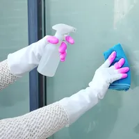 1 Pair Kitchen Household Gadgets Dish Washing Tools Soft Scrubber Rubber Dishwashing Gloves Kitchen Cleaning Silicone Gloves