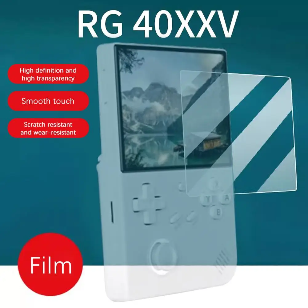 For ANBERNIC RG40XXV HD Explosion-proof Tempered Film Anti-drop Perfect Fit Anti Fingerprint Sensitive Touch Game Machine Film