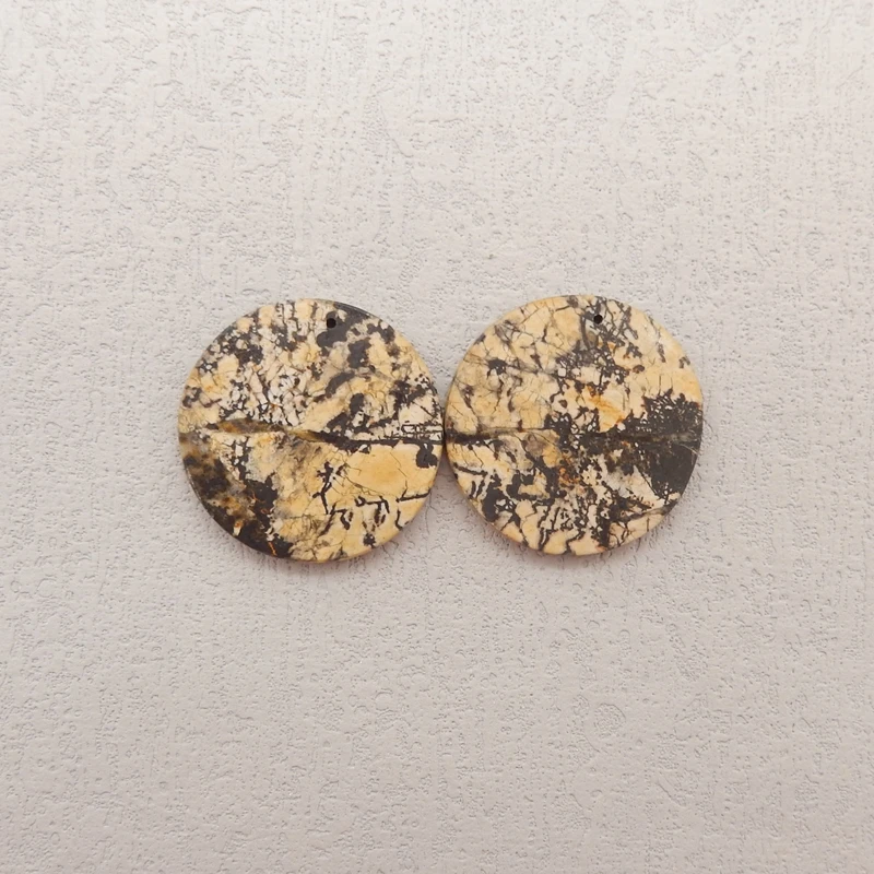 

Женские круглые серьги из натуральной яшмы Chohua, бусины, модные ювелирные изделия, серьги, аксессуары, 30x3 мм, 10,7 г